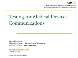 Testing for Medical Devices Communications