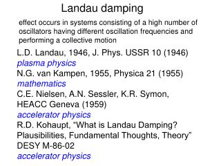 Landau damping