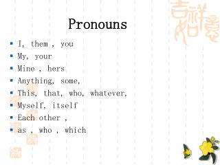 Pronouns