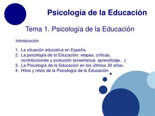 Psicología de la Educación