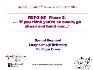 REPOINT Phase 2: a.k.a ‘If you think you’re so smart, go ahead and build one…’