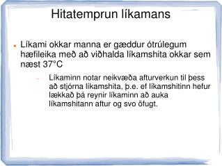 Hitatemprun líkamans