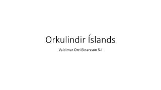 Orkulindir Íslands