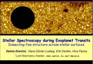 Stellar Spectroscopy during Exoplanet Transits