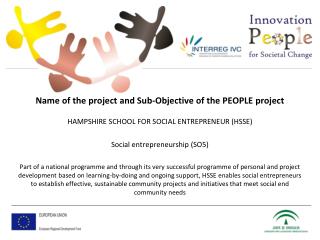 Name of the project and Sub-Objective of the PEOPLE project