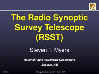 The Radio Synoptic Survey Telescope (RSST)