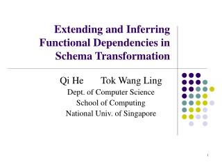 Extending and Inferring Functional Dependencies in Schema Transformation