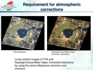 Requirement for atmospheric corrections