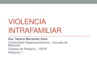 Violencia intrafamiliar