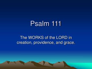 Psalm 111