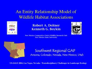 An Entity Relationship Model of Wildlife Habitat Associations