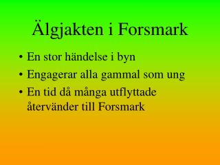 Älgjakten i Forsmark