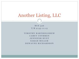 Another Listing, LLC