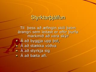 Styrktarþjálfun