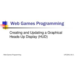 Web Games Programming