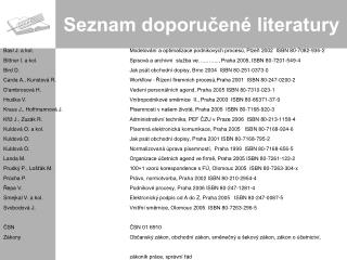 Seznam doporučené literatury