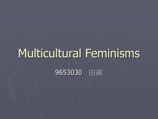 Multicultural Feminisms