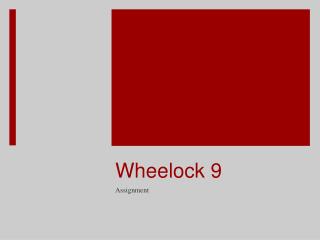 Wheelock 9