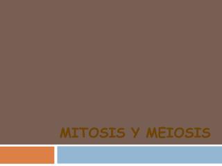 Mitosis y Meiosis