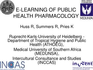 E-LEARNING OF PUBLIC HEALTH PHARMACOLOGY