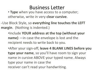 Business Letter