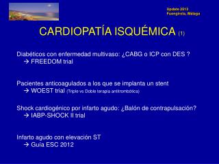 CARDIOPATÍA ISQUÉMICA (1)