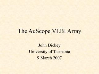 The AuScope VLBI Array