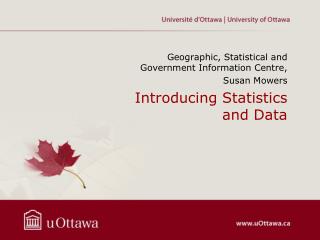 Introducing Statistics and Data