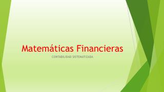 Matemáticas Financieras