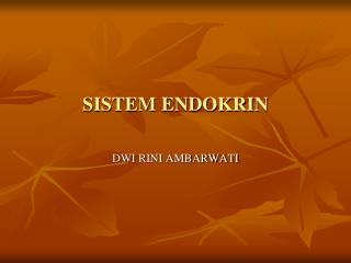 SISTEM ENDOKRIN