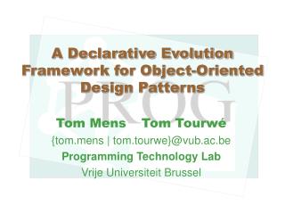 A Declarative Evolution Framework for Object-Oriented Design Patterns