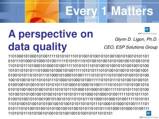 A perspective on data quality
