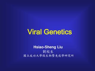 Viral Genetics