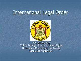 International Legal Order