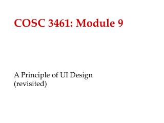 COSC 3461: Module 9