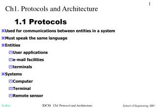 Ch1. Protocols and Architecture