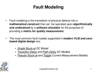 Fault Modeling