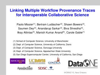 Linking Multiple Workflow Provenance Traces for Interoperable Collaborative Science