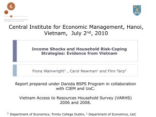 Income Shocks and Household Risk-Coping Strategies: Evidence from Vietnam