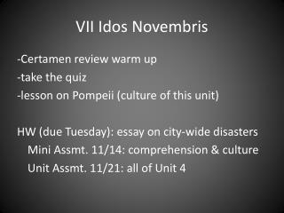 VII Idos Novembris