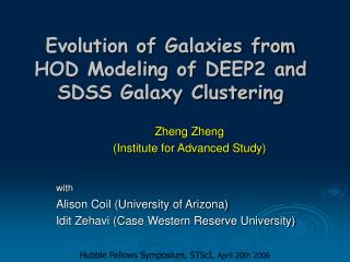 Evolution of Galaxies from HOD Modeling of DEEP2 and SDSS Galaxy Clustering