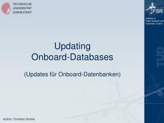 Updating Onboard-Databases