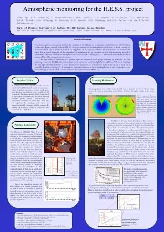 Atmospheric monitoring for the H.E.S.S. project