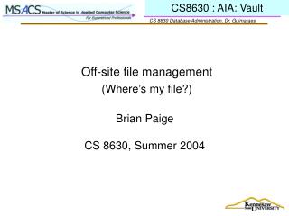 Off-site file management