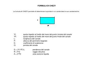 FORMULA DI CHEZY