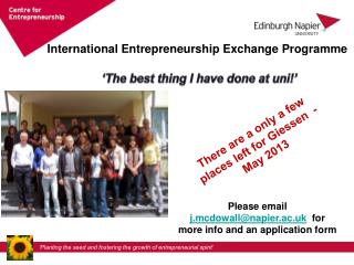 International Entrepreneurship Exchange Programme