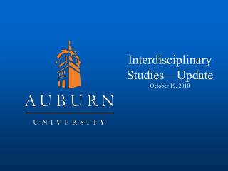 Interdisciplinary Studies—Update October 19, 2010