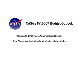NASA’s FY 2007 Budget Outlook