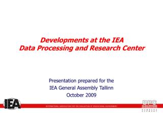 Developments at the IEA Data Processing and Research Center