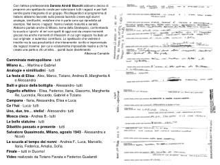 Camminate metropolitane - tutti Milano è... - Martina e Gabriel Analogie e similitudini - tutti